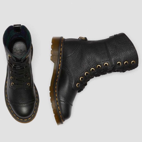 Dr MARTENS ALMILITA Black Leather Boots Size : 10 - Picture 8 of 15